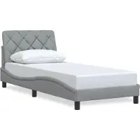vidaXL Cadre de lit sans matelas noir 100x200 cm Tissu