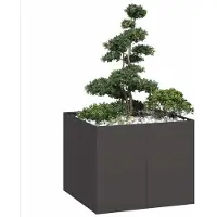 Super Merchant Jardinière noir 100x100x80 cm acier
