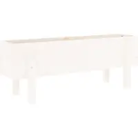 vidaXL Lit surélevé blanc 160x30x38 cm pin massif