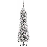 vidaXL Sapin de Noël artificiel Blanc 180 cm PVC, métal et plastique