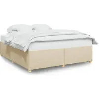 vidaXL Cadre de lit sans matelas Crème 180x200 cm Tissu