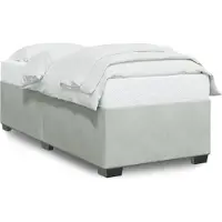 vidaXL Cadre de lit sans matelas gris clair 100x200 cm velours