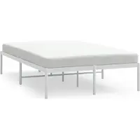 vidaXL Cadre de lit en métal blanc 90x200 cm