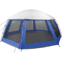 vidaXL Tente de piscine avec toit amovible parois en filet bleu azur 612x612cm
