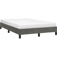vidaXL Cadre de lit sans matelas gris foncé 120x190 cm velours