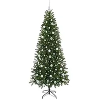 vidaXL Sapin de Noël artificiel avec 300 LED Vert 210 cm PE et PVC