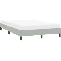 vidaXL Cadre de lit sans matelas gris clair 120x210 cm velours