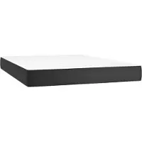 vidaXL Matelas à ressorts ensachés Noir 140x190x20 cm Similicuir