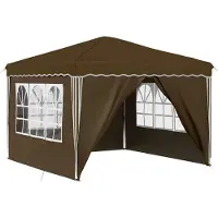 vidaXL Tente de réception pliable 288 x 288 x 245 cm, tissu Oxford taupe