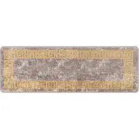 vidaXL Tapis de couloir MARSA Gris 50 x 150 cm Polyester et PVC