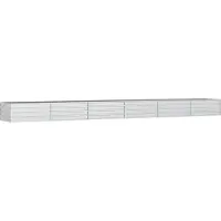 vidaXL Lit surélevé de jardin 600x80x45 cm Acier galvanisé argenté