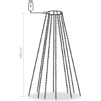 vidaXL Filet lumineux pour sapin de Noël avec 400 LED bleu 400 cm