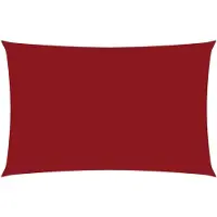 vidaXL Voile de parasol tissu oxford rectangulaire 2,5x5 m rouge
