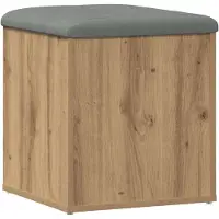 vidaXL Banc de rangement chêne artisanal 42x42x45 cm bois d'ingénierie