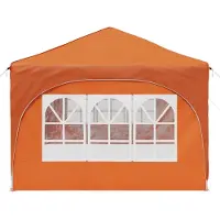 vidaXL Tente de réception pliable 575 x 288 x 245 cm, orange, tissu Oxford