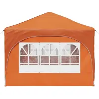 vidaXL Tente de réception pliable 575 x 288 x 245 cm, orange, tissu Oxford