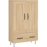 vidaXL Highboard chêne Sonoma 69,5x31x115 cm Matériau dérivé du bois