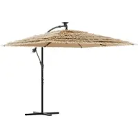 vidaXL Parasol avec mât en acier bleu 290x290x238 cm
