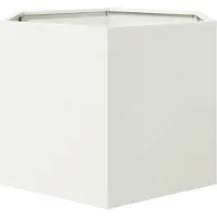 vidaXL Jardinière blanc hexagone 69x60x45 cm acier