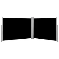 vidaXL Store latéral extensible noir 120 x 1000 cm