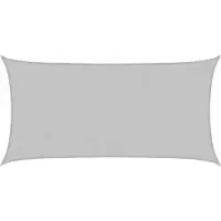 vidaXL Voile d'ombrage gris clair 6x3 m 100% polyester oxford