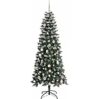 vidaXL Sapin de Noël artificiel avec 300 LED Vert 76 x 76 x 180 cm