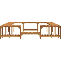 vidaXL : Bordure pour piscine Whirlpool, en bois massif d'acacia, couleur marron