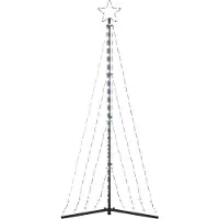 vidaXL Sapin de Noël à LED 339 LED blanc froid 182 cm