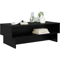 vidaXL Table basse noire imitation chêne 100 x 46 x 35 cm Bois composite