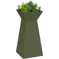 vidaXL Jardinière à pilier 2 pcs Olive 35 x 35 x 73 cm