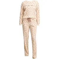 Goldenbay Pyjama 'Jasminium' ivoire / marron