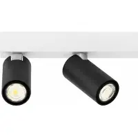 Lyora Projecteur de surface à deux lumières Tevo Mini blanc avec noir