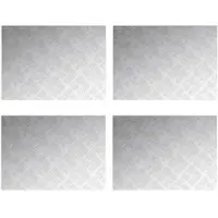 vidaXL Escalier Escalier à angle droit 4 pcs Argent 70 x 50 cm Aluminium
