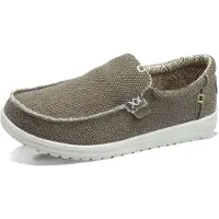 HeyDude pour homme. HD40124 Trainers Mikka Braided grey (44), Tissu, Plat, Aucun, Casuel, Gris