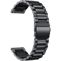 INF Bracelet en acier inoxydable pour Garmin VivoActive 4 Noir