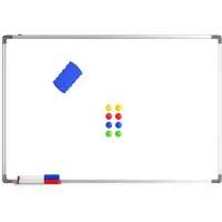 Avalo Tableau blanc - - 60x90 cm - 14 en 1 set - Tableau blanc magnétique incluant marqueurs, aimants et gomme