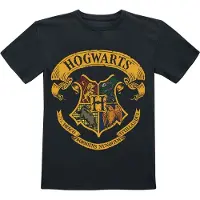 Harry Potter T-shirt de - Enfants - Blason Poudlard - 104 - 164 - pour Enfants - noir - Taille 10 Ans