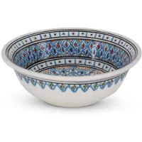 Safaary Bol marocain bleu-blanc-Ø 25 x 9cm