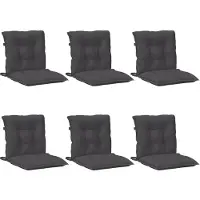 vidaXL Coussins de chaise basse 6 pcs Mélange Anthracite 100x50x7cm Tissu