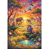 Alipson Puzzle Puzzle Animaux de la Savane - 1000 pièces