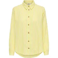 ONLY Chemisier 'ONLThyra' jaune / blanc