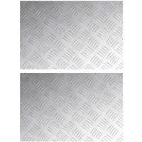 vidaXL Escalier Marche à angle droit 2 pcs Argent 60 x 40 cm Aluminium
