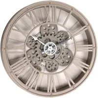Coppens Horloge murale avec mécanisme visible, Ø 39 cm, gris