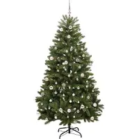 vidaXL Sapin de Noël artificiel avec 300 LED Vert 240 cm PVC et métal