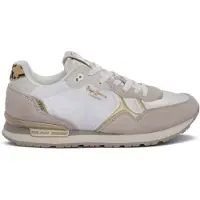 Pepe Jeans pour femme. PLS400023 Pantoufles Britlen beige (37), Plat, Lacets, Casuel