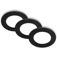 Briloner JEFT Set de 3 spots LED encastrables 230V, plats, 9 cm de diamètre, lumière blanc neutre, noir, Ø9 x 2,8 cm