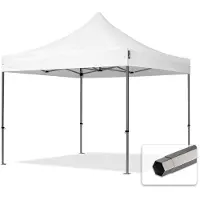 TOOLPORT 3x3 m Tonnelle pliante Acier, PVC 800, blanc