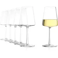 Stölzle Lausitz Power Weißweinkelch 402 ml 6er Set Weißweingläser spülmaschinenfest bleifreies Kristallglas hochwertige Qualität elegant und bruchbeständig 1590002 | EAN 4012632234186