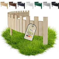 Pemicont Floranica Enclos pour tortue bois 20 x 200 cm, Non traité – paroi pleine en pin, découpe droite, cinq piquets intégrés