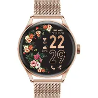 Ice Watch Montre connectée ICE SMART 2.0 Ronde Bracelet Milanaise Rose Gold
